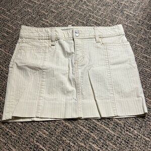 GAP Cream Pinstripe Mini Skirt